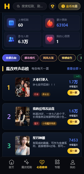 心愿榜单应用截图